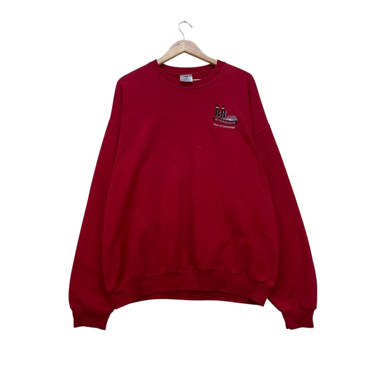 Vintage 💥Vintage Jerzees Riverboat Crewneck Sweatshirt Size US M / EU 48-50 / 2 - 1 Thumbnail