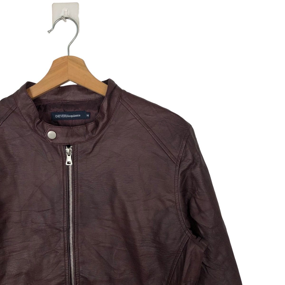 Japanese Brand VINTAGE BIKER SOFT LEATHER JACKET NEVER ACQUIESCE RICK OWENS Size US M / EU 48-50 / 2 - 5 Thumbnail