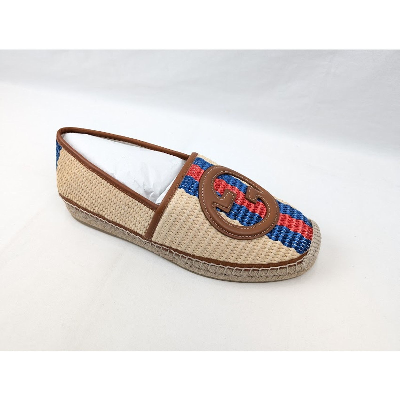 Gucci o1rshd1 Interlocking G Raffia Espadrilles in Multicolor Size US 9 / EU 42 - 2 Thumbnail