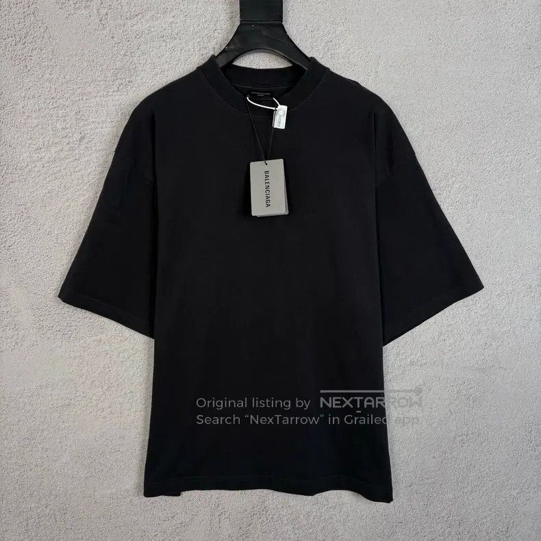 Balenciaga Balenciaga Reflective Back Logo Letter Printed Short Sleev Size US S / EU 44-46 / 1 - 1 Thumbnail