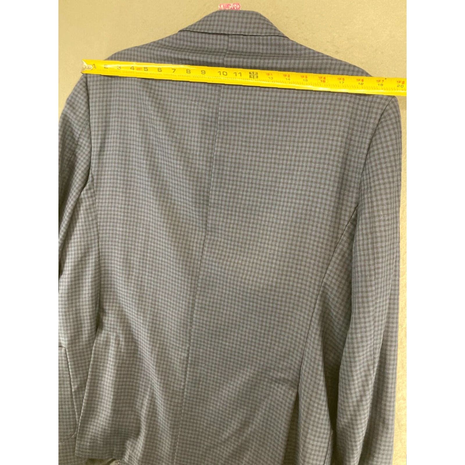 Jos. A. Bank Jos. A. Bank Classic Suit Jacket 44L Blue Check Wool Blend Two-Button Long Sleeve Mens Size 44R - 6 Thumbnail