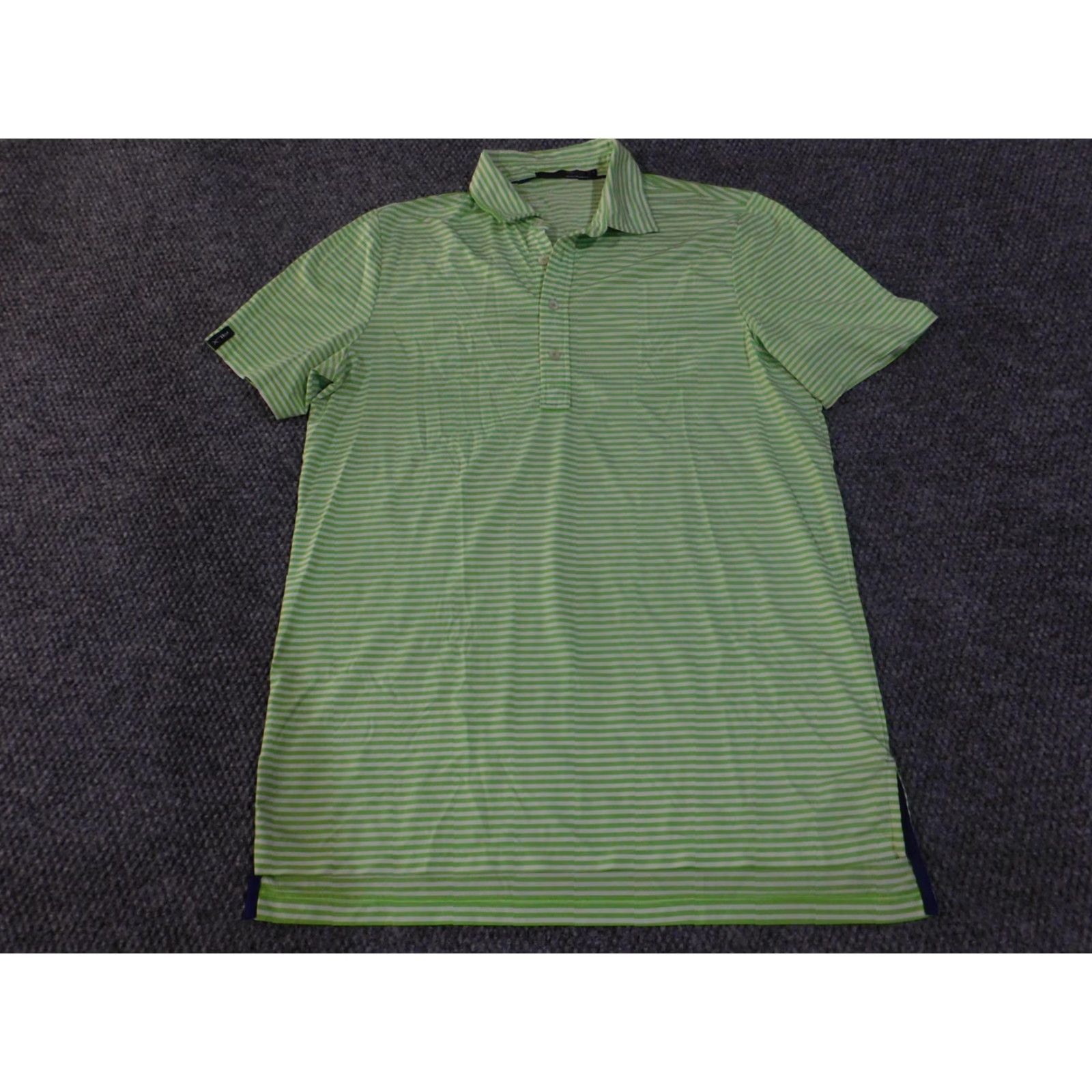 Ralph Lauren RLX Ralph Lauren Polo Shirt Mens M Green White Striped Golf Performance Shirt Size US M / EU 48-50 / 2 - 4 Thumbnail