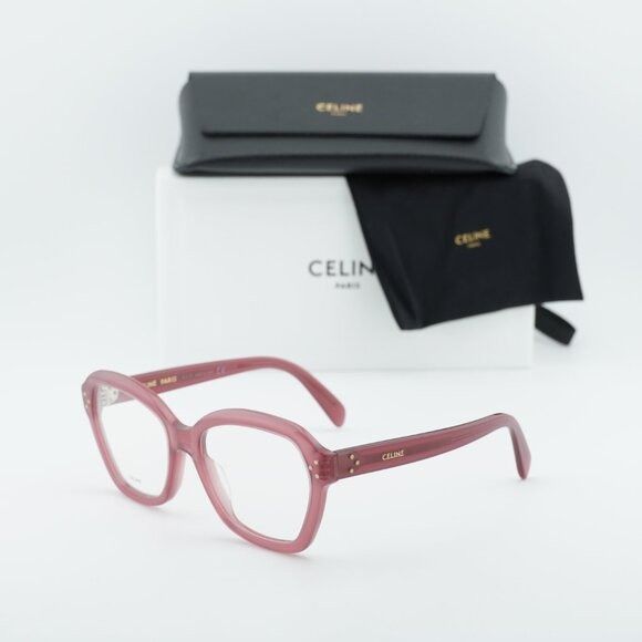 Celine Celine CL50100I 081 Eyeglasses Milky Violet 54mm Geometric Size ONE SIZE - 8 Thumbnail