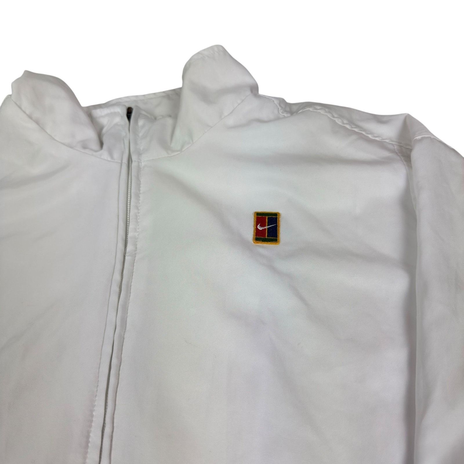 Japanese Brand × Nike × Vintage Nike Womens White Full Zip Pockets Active Sport Jacket Large Size L / US 10 / IT 46 - 4 Thumbnail