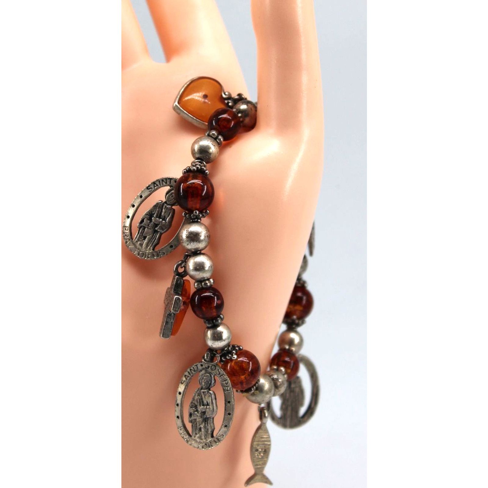 Other Vintage St. Joseph Catholic Bracelet • Stretch Size ONE SIZE - 2 Thumbnail
