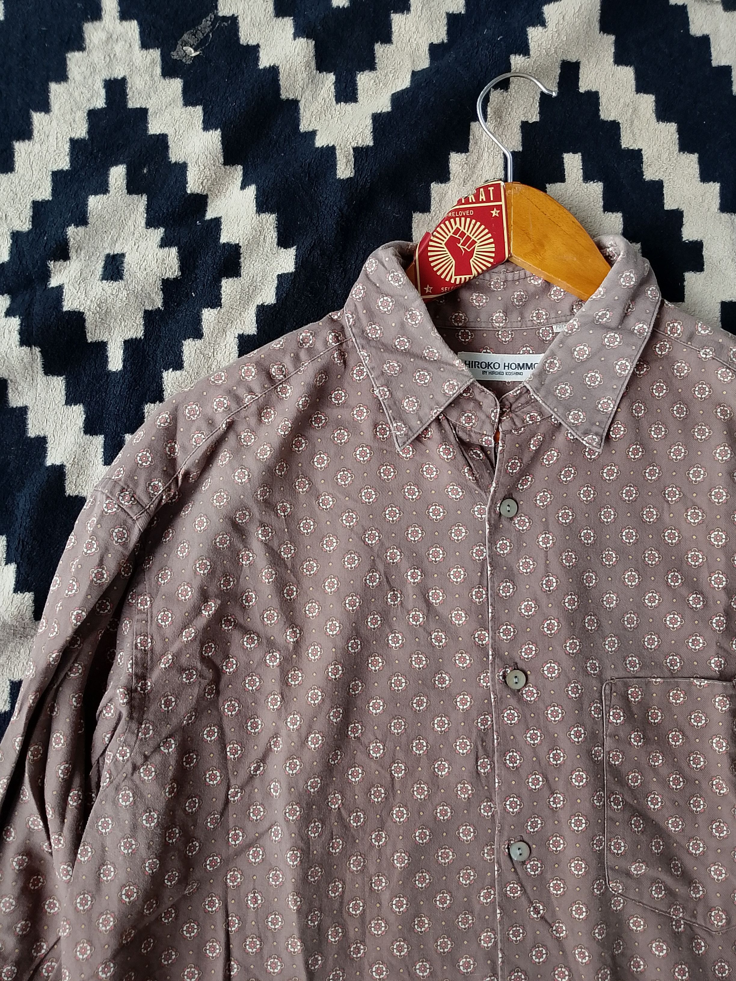 Hiroko Koshino Homme Vintage Hiroko Koshino Homme Paisley Avantgarde Shirt Size US XL / EU 56 / 4 - 3 Thumbnail