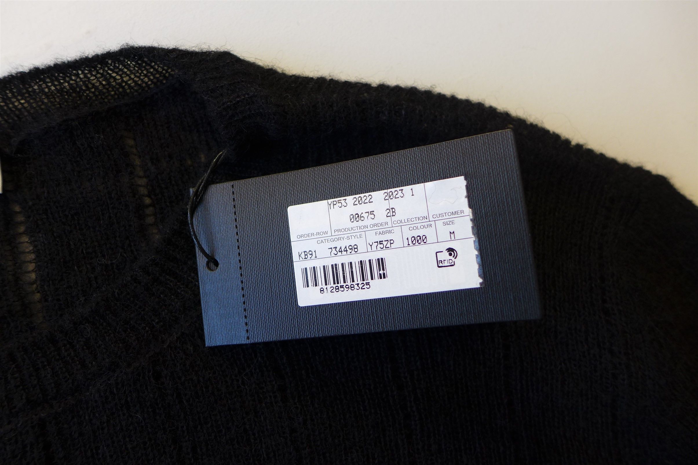 Saint Laurent Paris Saint Laurent Openwork Knit Sweater - Black Alpaca Size US M / EU 48-50 / 2 - 17 Thumbnail