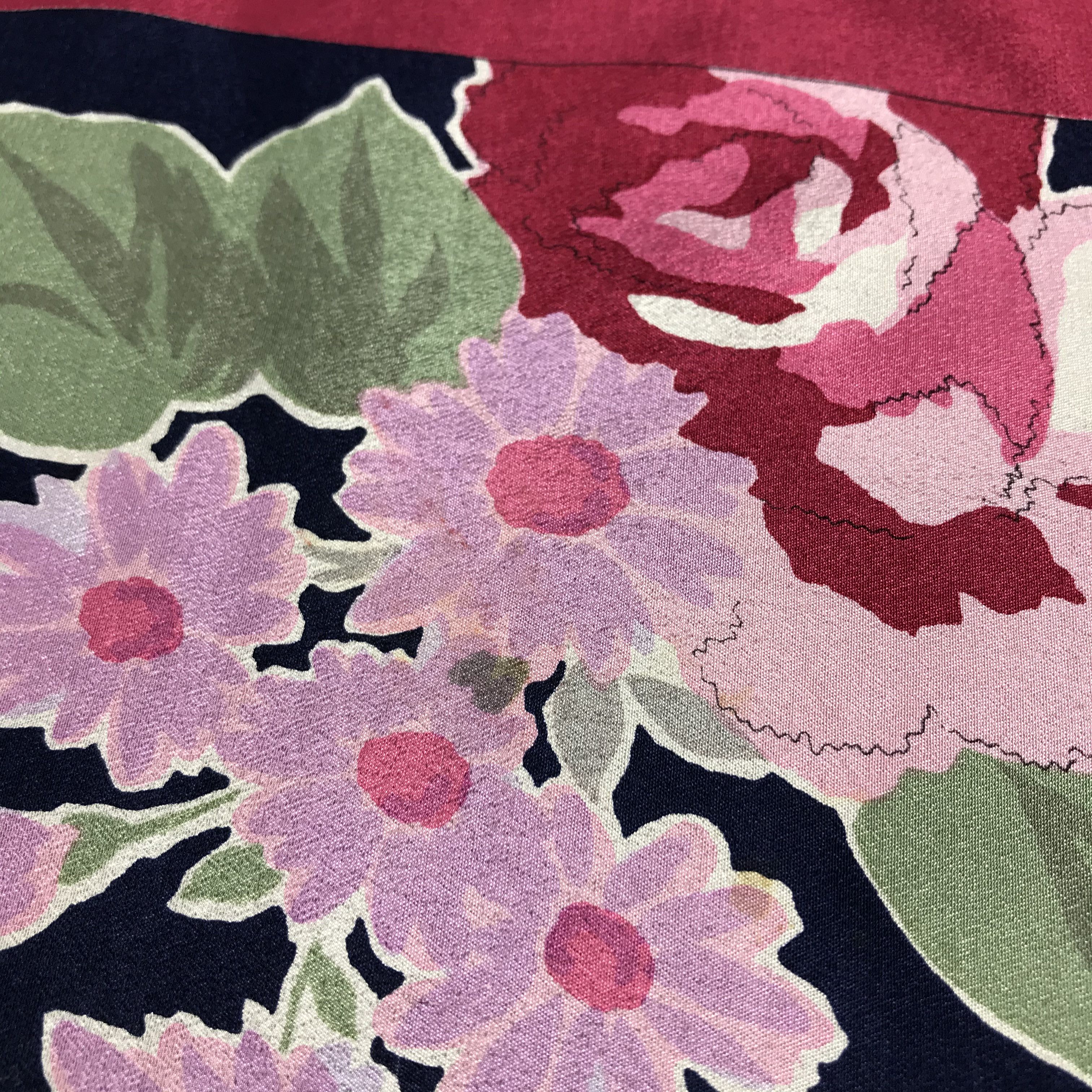 Louis Feraud Vintage Louis Feraud Floral Silk Scarf M17 Size ONE SIZE - 7 Thumbnail