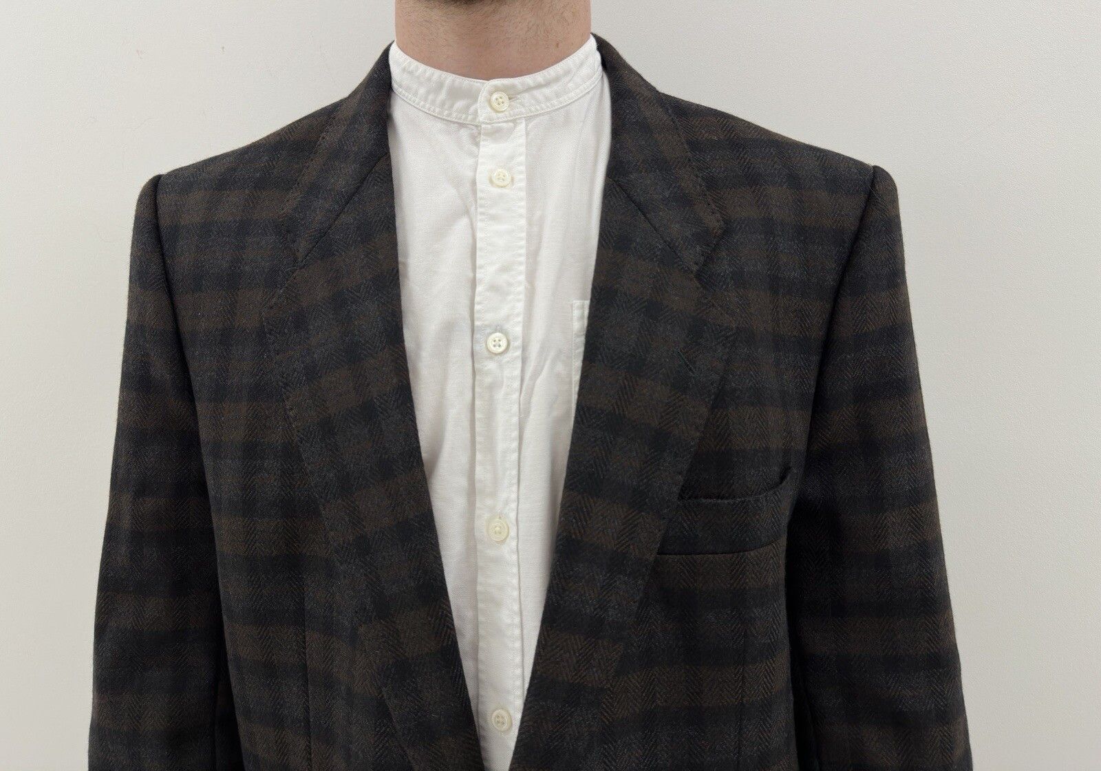 Hugo Boss Hugo Boss Wool Cashmere Blazer Coat Jacket Mens Plaid Size 42R - 4 Thumbnail