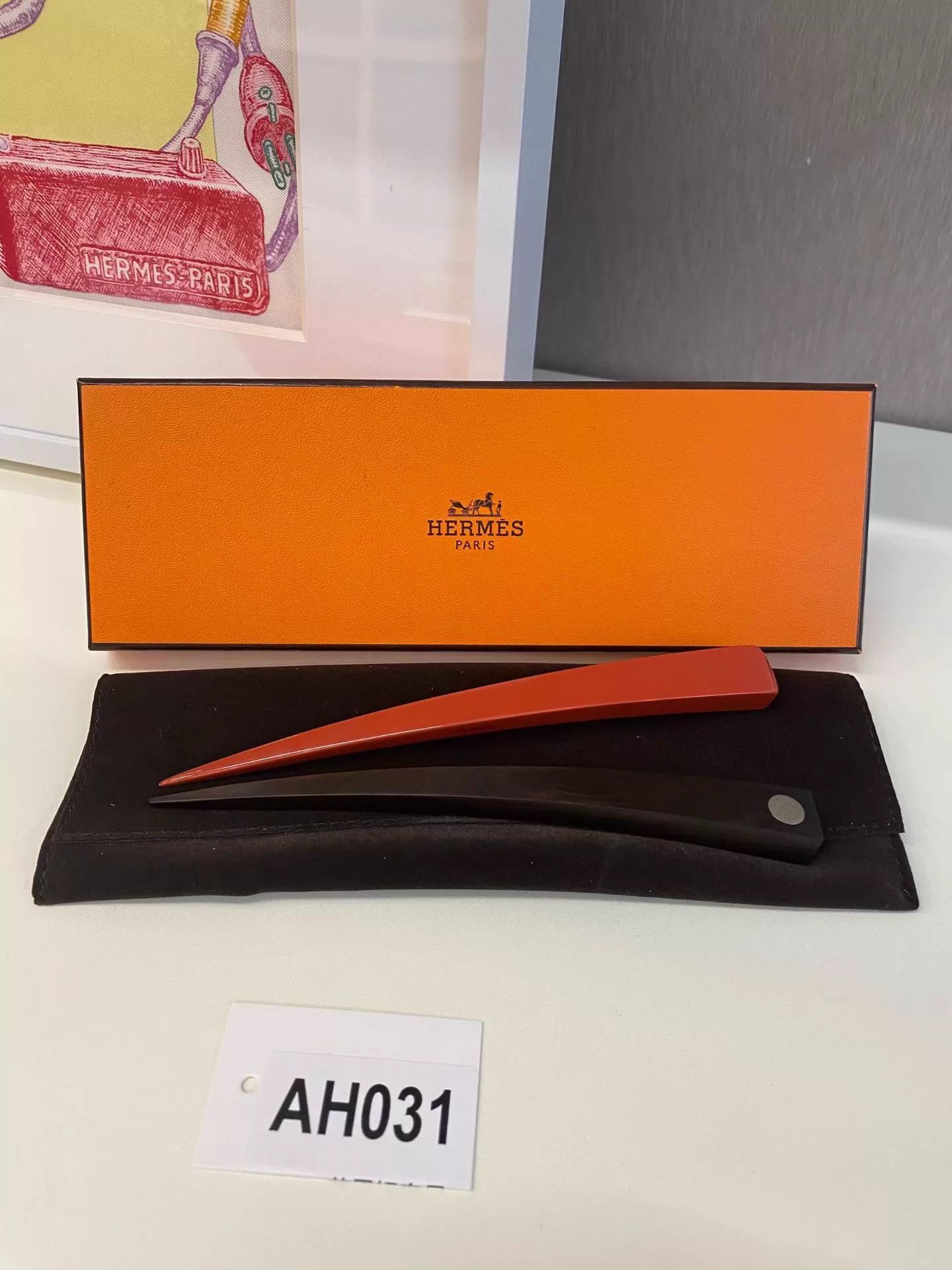 Hermes Hermès hairpin 15x1.2cm like new with box & dust bag AH031 Size ONE SIZE - 1 Thumbnail