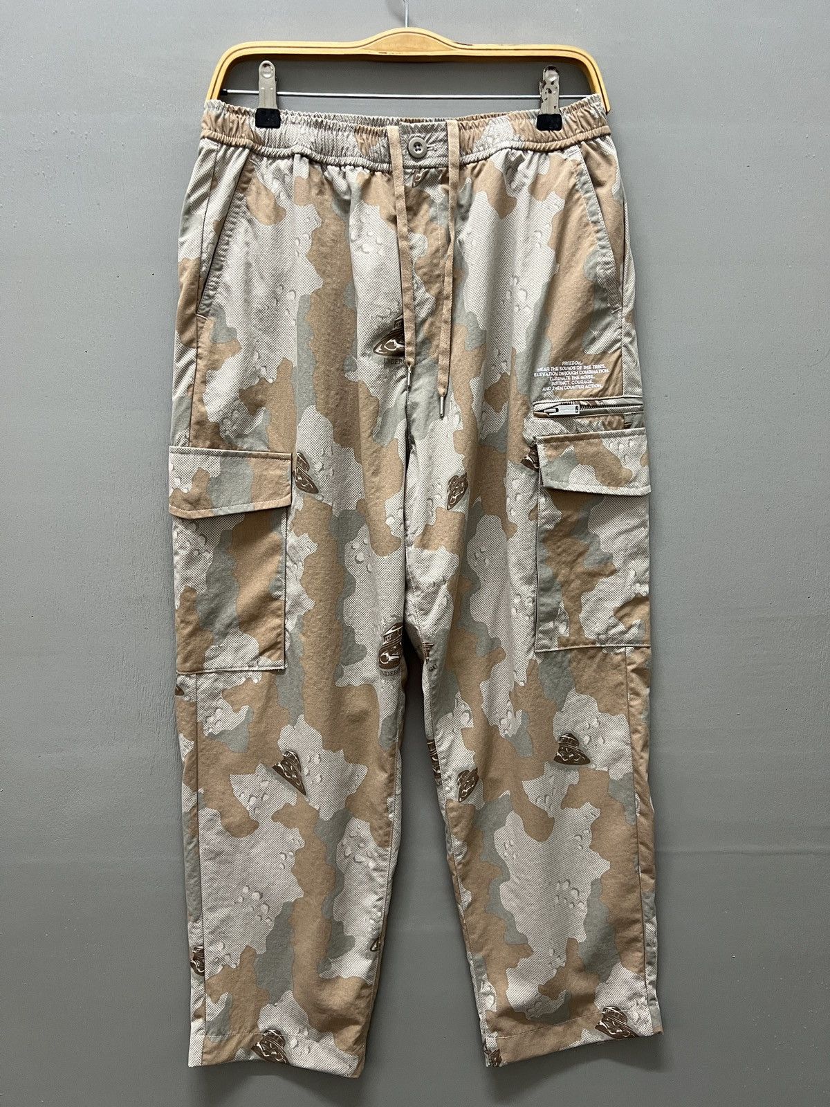 image of Gu Spaceship Camo Cargo Pants in Kaki, Men's (Size 32)