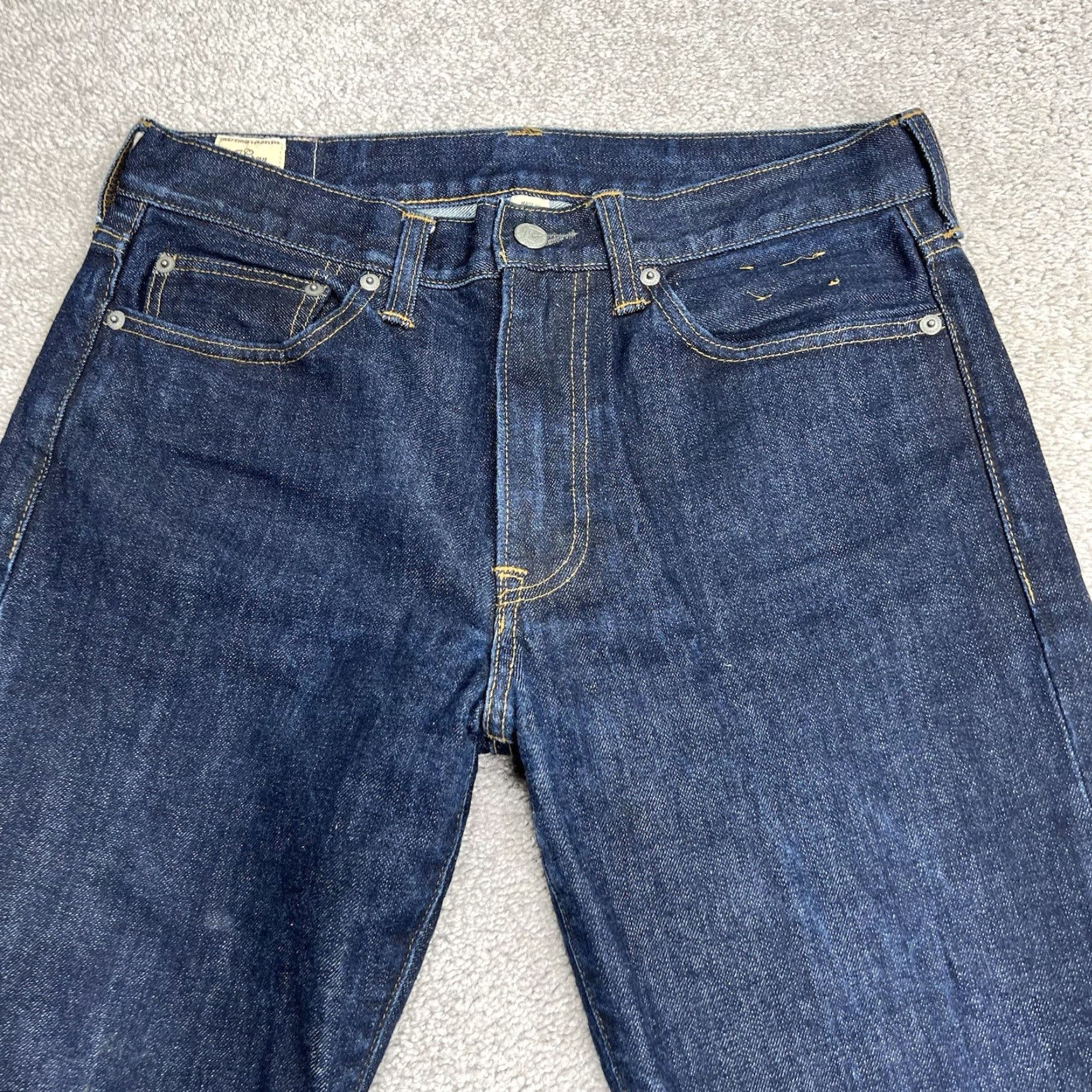 J.Crew VINTAGE J.CREW 770 Jeans Mens 30x34 Dark Blue Wash Kaihara Japanese Denim Cotton Dresswear Straight Size US 30 / EU 46 - 2 Thumbnail