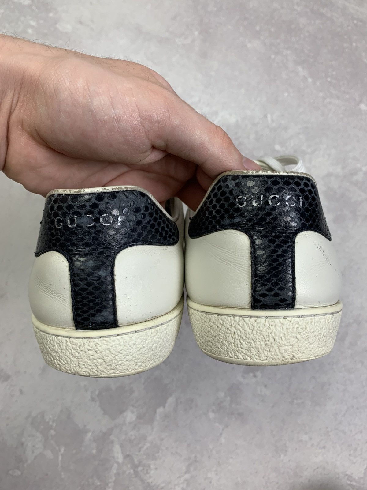 Gucci Gucci Ace White Leather Sneakers with Web Stripe – Size 7 Size US 7.5 / EU 40-41 - 9 Thumbnail