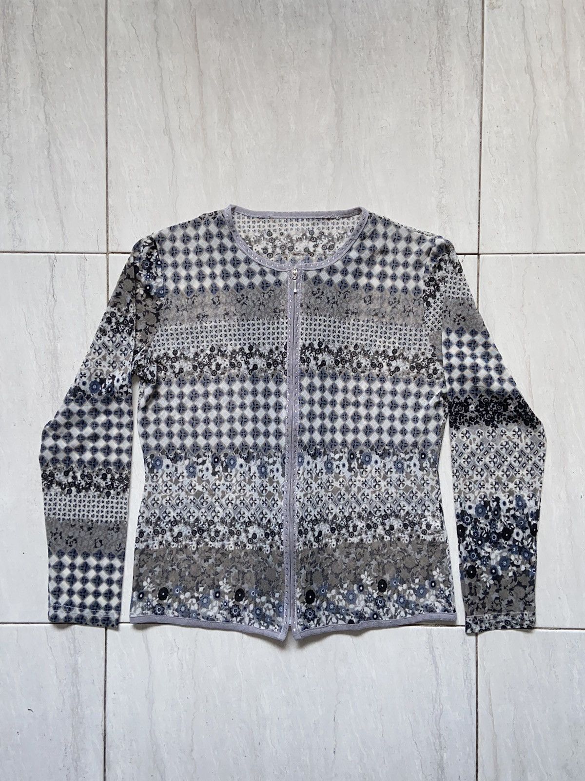 INNOCENTE Patterned Zipper T-Shirt
