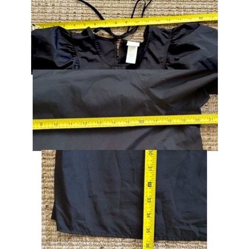 H&M H&M Black Balloon Sleeve Shift Mini Dress Size Small Size S / US 4 / IT 40 - 7 Thumbnail