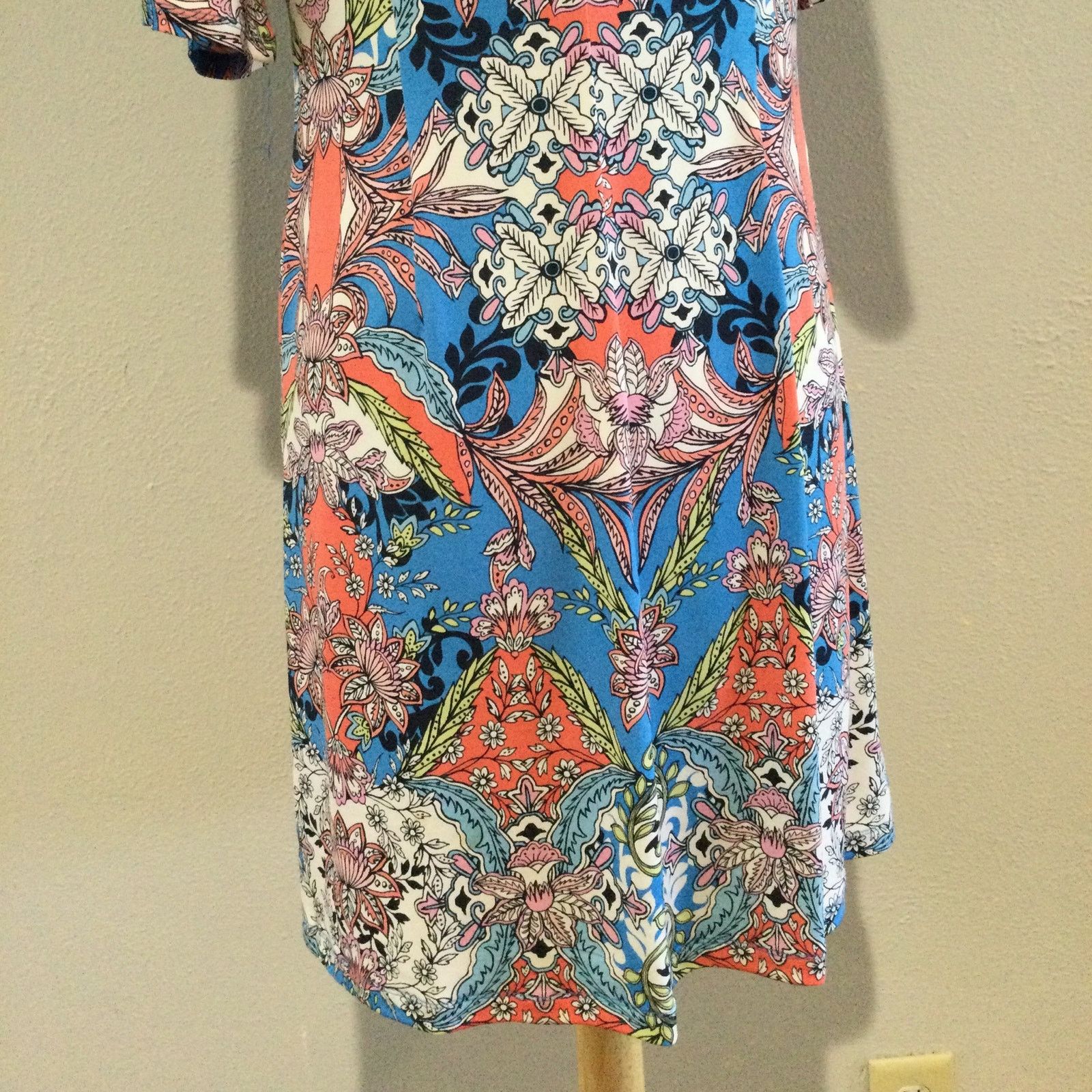 Other Leslie Fay Multicolor Lined Floral Print Midi Dress Size 8 Size M / US 6-8 / IT 42-44 - 3 Thumbnail