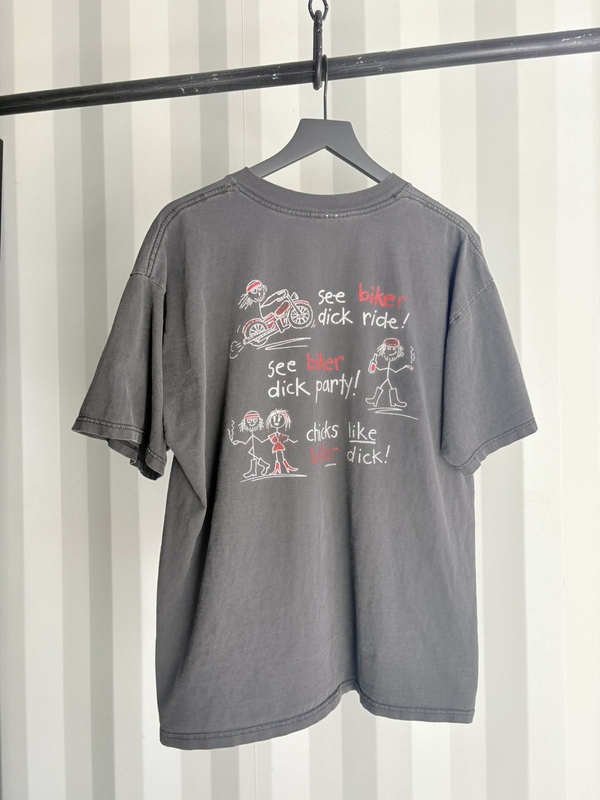 Vintage Vintage Dont Be A Dick Shirt Faded Distressed GRUNGE Band Size US XL / EU 56 / 4 - 2 Thumbnail