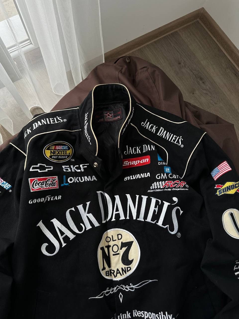 NASCAR × Vintage Vintage Jack Daniel’s NASCAR Racing Denim Black Jacket Size US M / EU 48-50 / 2 - 14 Thumbnail