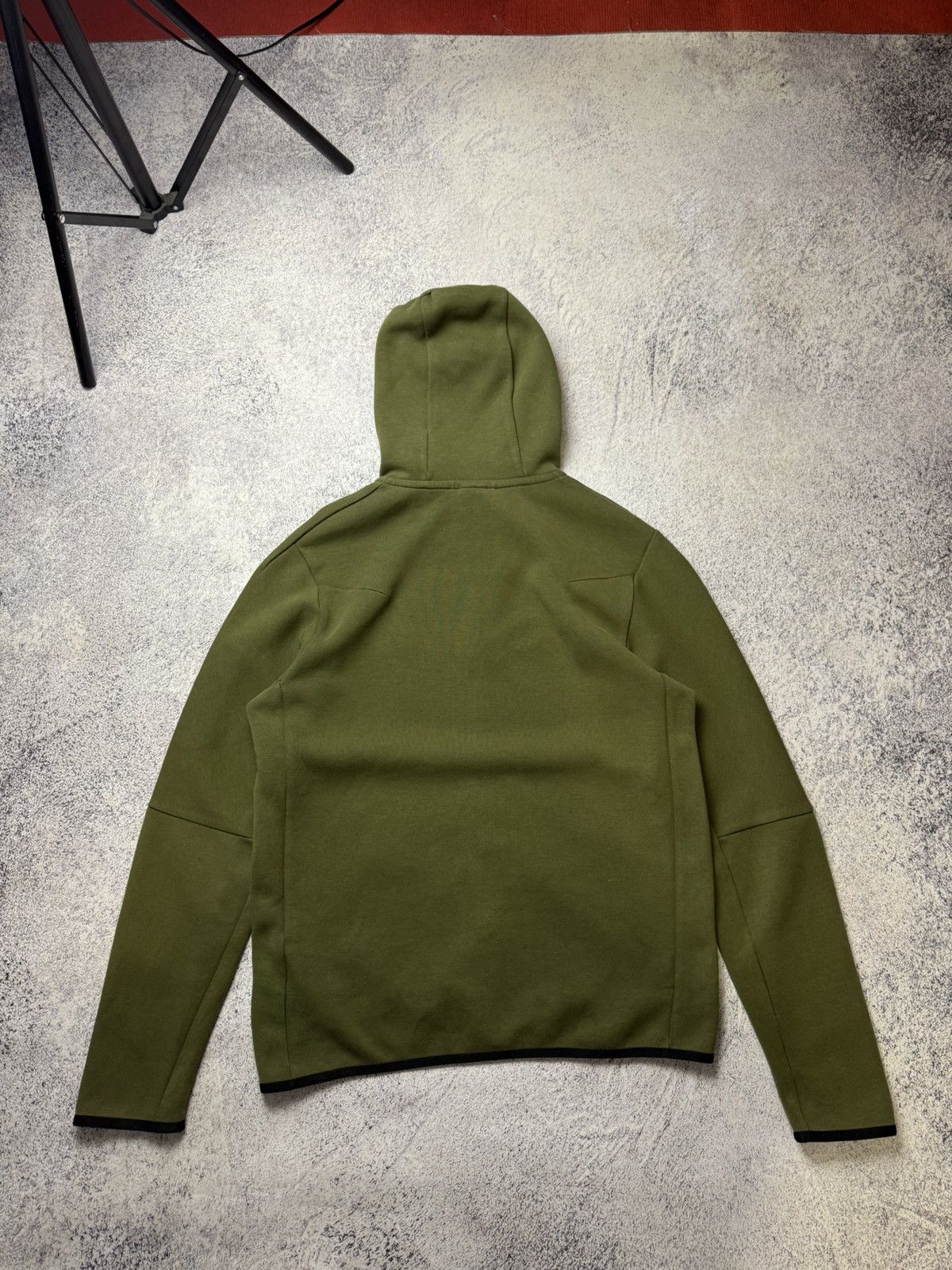 Nike Mens Nike Tach Fleece Green Zip Up Hoodie Drill Size US M / EU 48-50 / 2 - 17 Thumbnail
