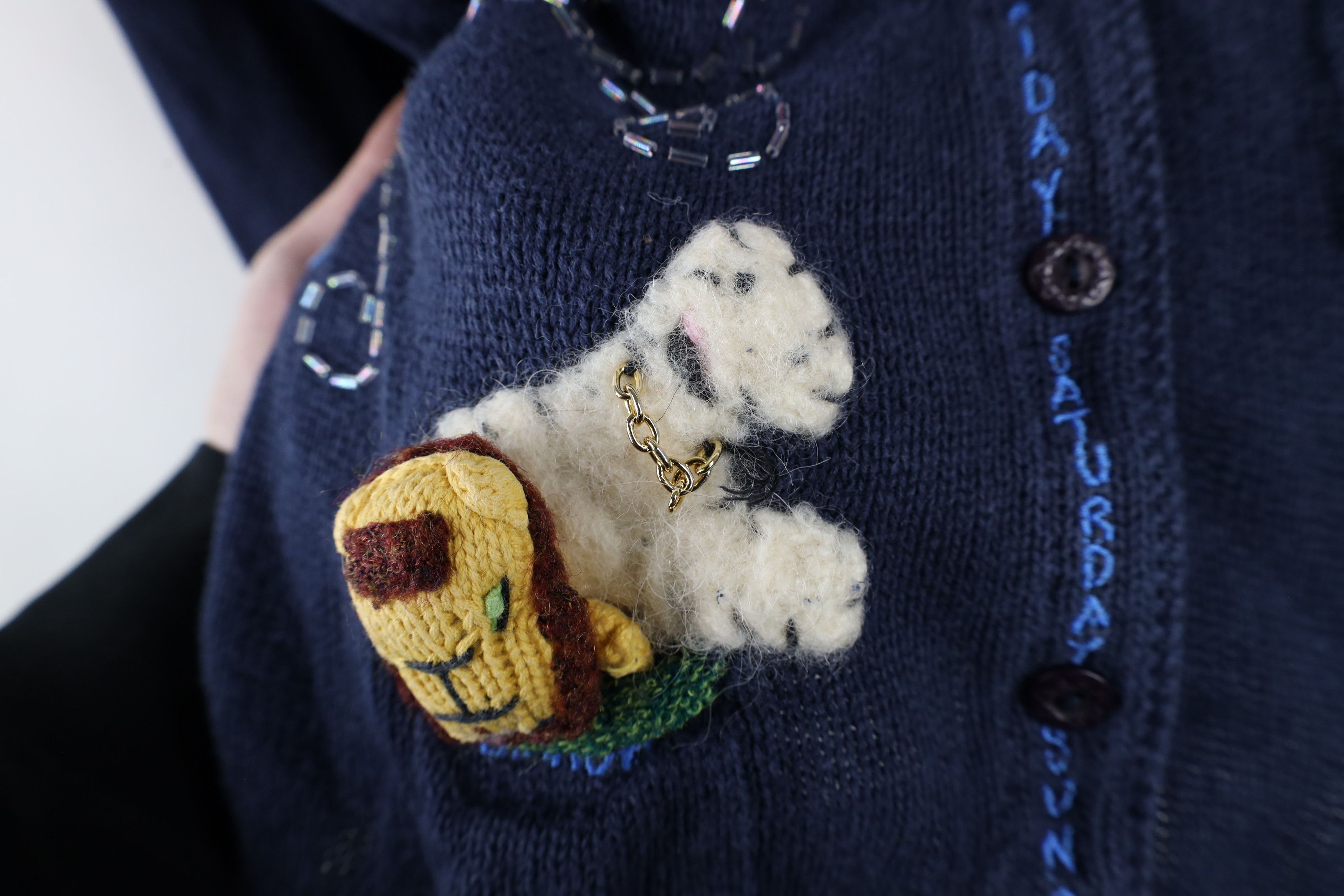 Vintage Vintage 90s Streetwear Calendar Months Cardigan Sweater Size M / US 6-8 / IT 42-44 - 7 Thumbnail