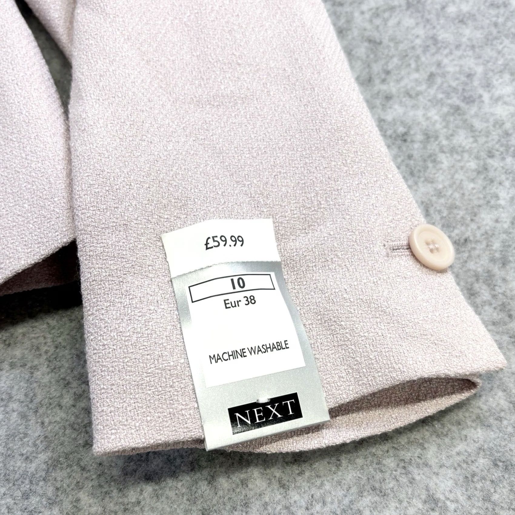 NEXT VINTAGE NEXT Blazer Jacket Women UK10 Pale Pink Work Office Party Casual BNWT Size L / US 10 / IT 46 - 4 Thumbnail