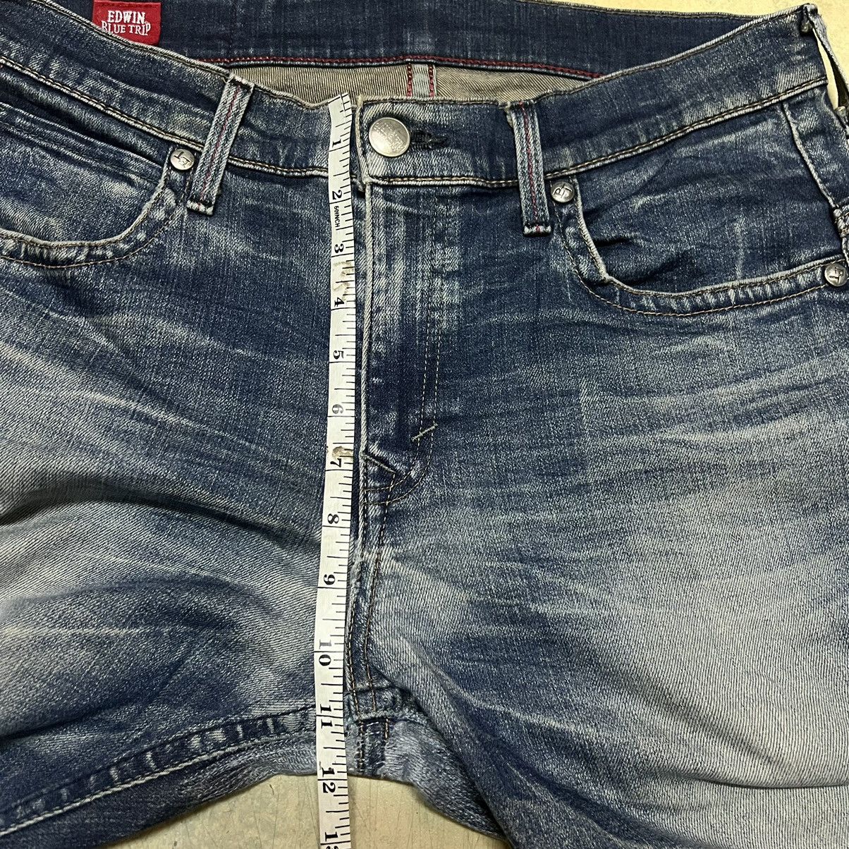 Edwin Edwin Blue Trip Distressed Design Denim Jeans Size US 33 - 10 Thumbnail