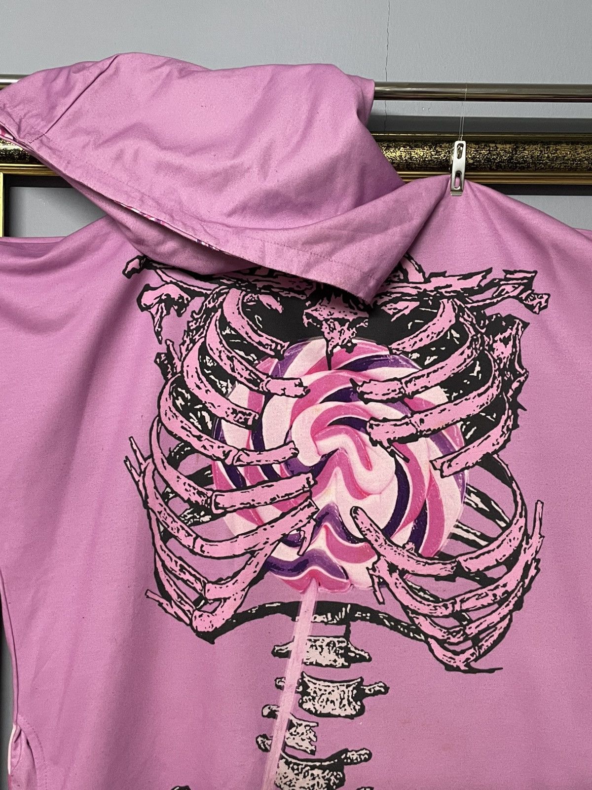 Japanese Brand Vintage Japan Designer Acdc Rag Skeleton Lolipop Hoodie Size US L / EU 52-54 / 3 - 3 Thumbnail