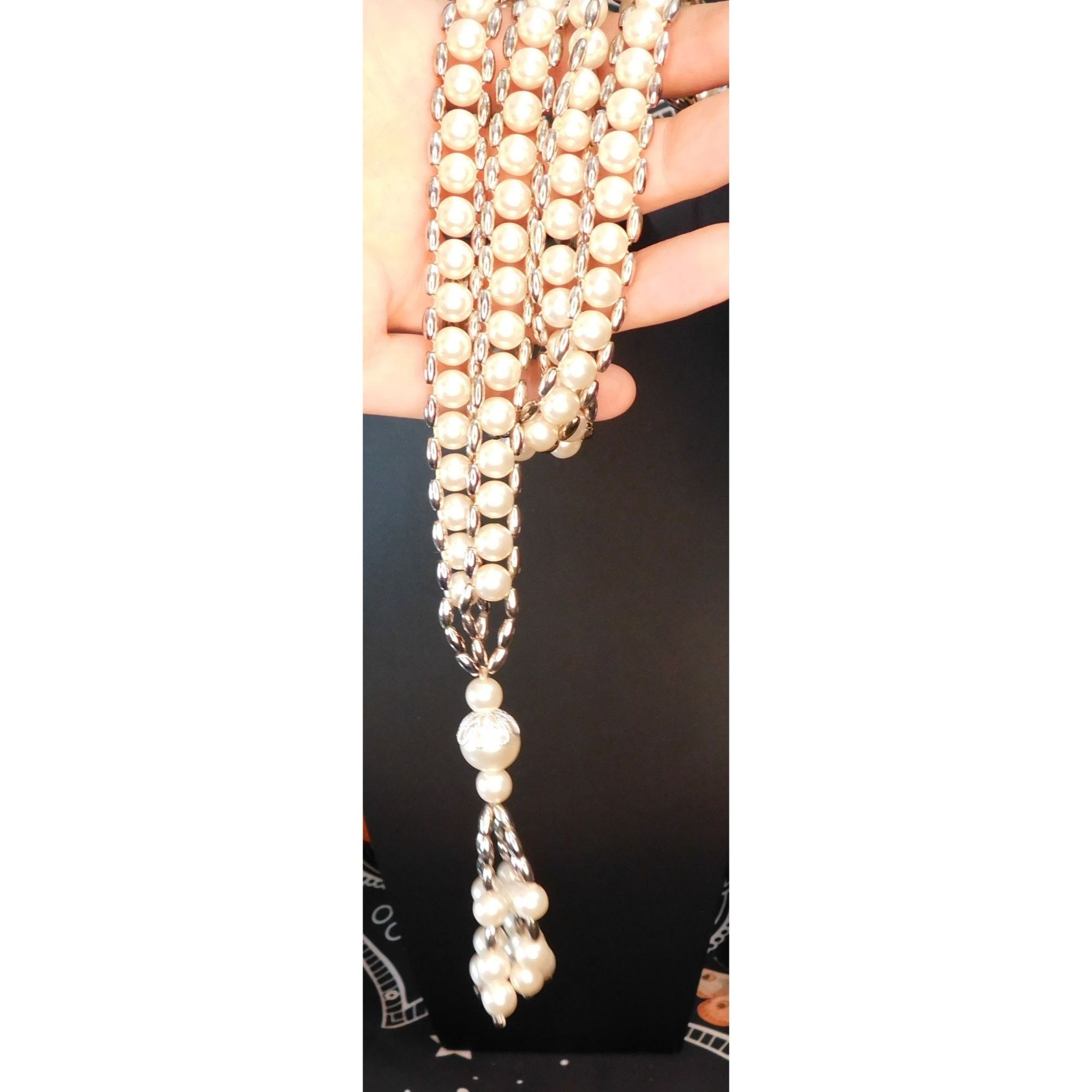 Other Beaded Faux Pearl Rope And Tassel Necklace Size ONE SIZE - 1 Thumbnail