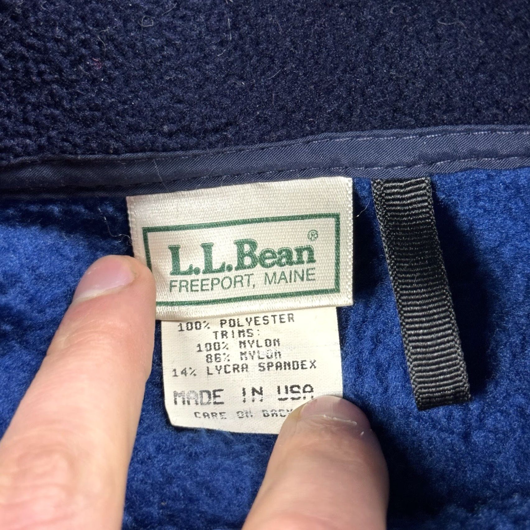 Vintage VINTAGE LL BEAN MENS PULLOVER 1/2 ZIP DEEP PILE SHERPA FLEECE BLUE OUTDOOR XLT 90S Size US XL / EU 56 / 4 - 4 Thumbnail