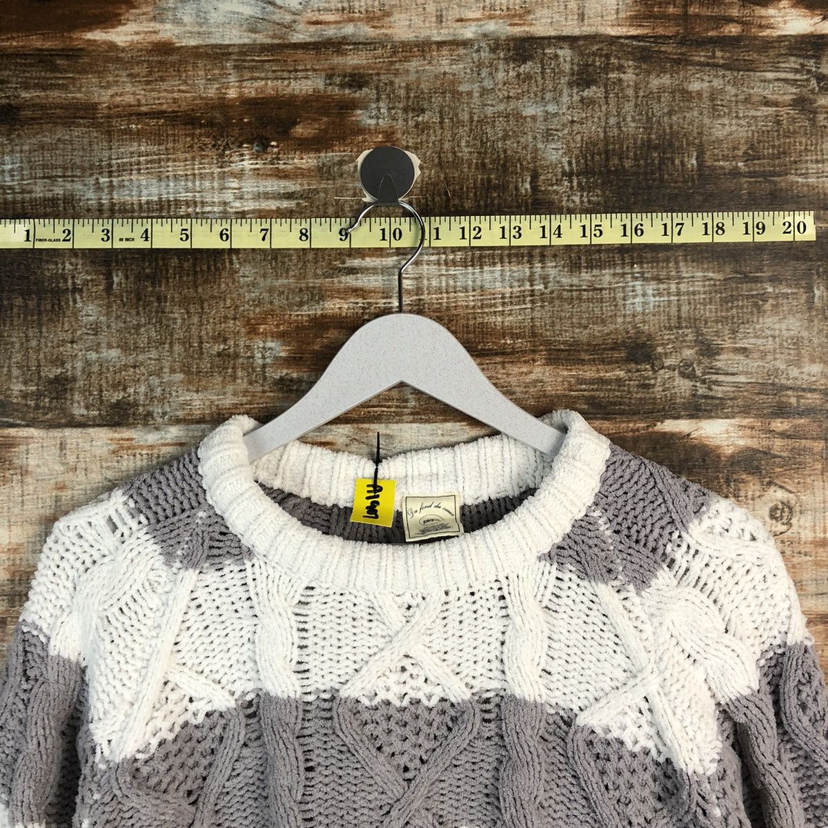 Japanese Brand × OVER THE STRiPES Pique Stripe White Knitwear #A1907 Size M / US 6-8 / IT 42-44 - 4 Thumbnail