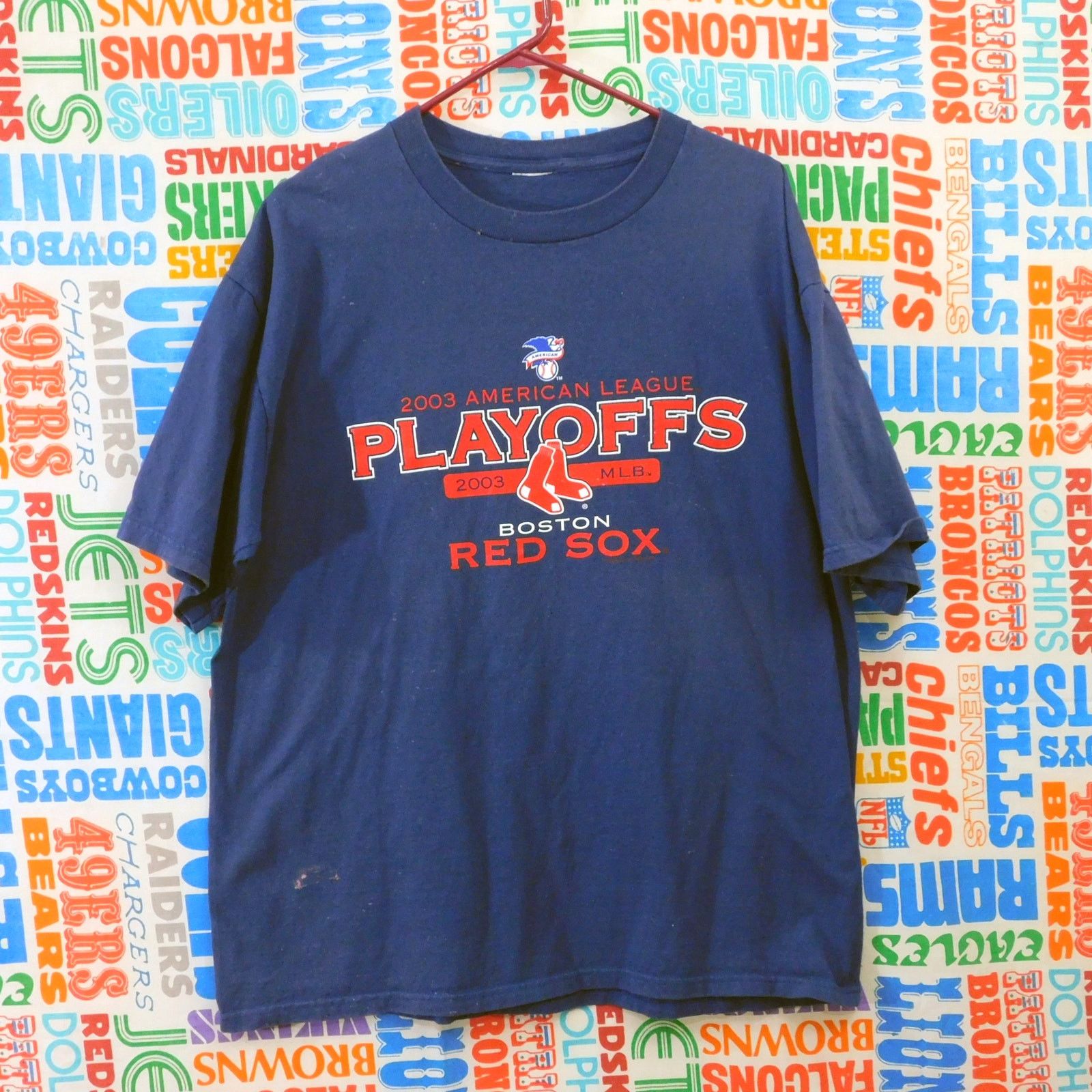 MLB Boston Red Sox 2003 Playoffs T Shirt Size XL Minor Flaws Size US XL / EU 56 / 4 - 1 Thumbnail