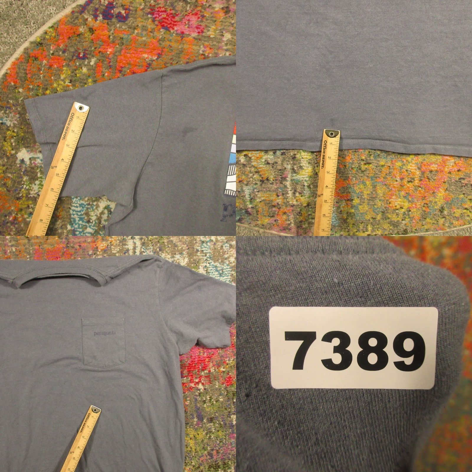 Patagonia Patagonia T-Shirt Mens Gray Short Sleeve Pocket Logo Lightweight Breathable Regular Fit Crew Neck Shirt Size US L / EU 52-54 / 3 - 8 Thumbnail