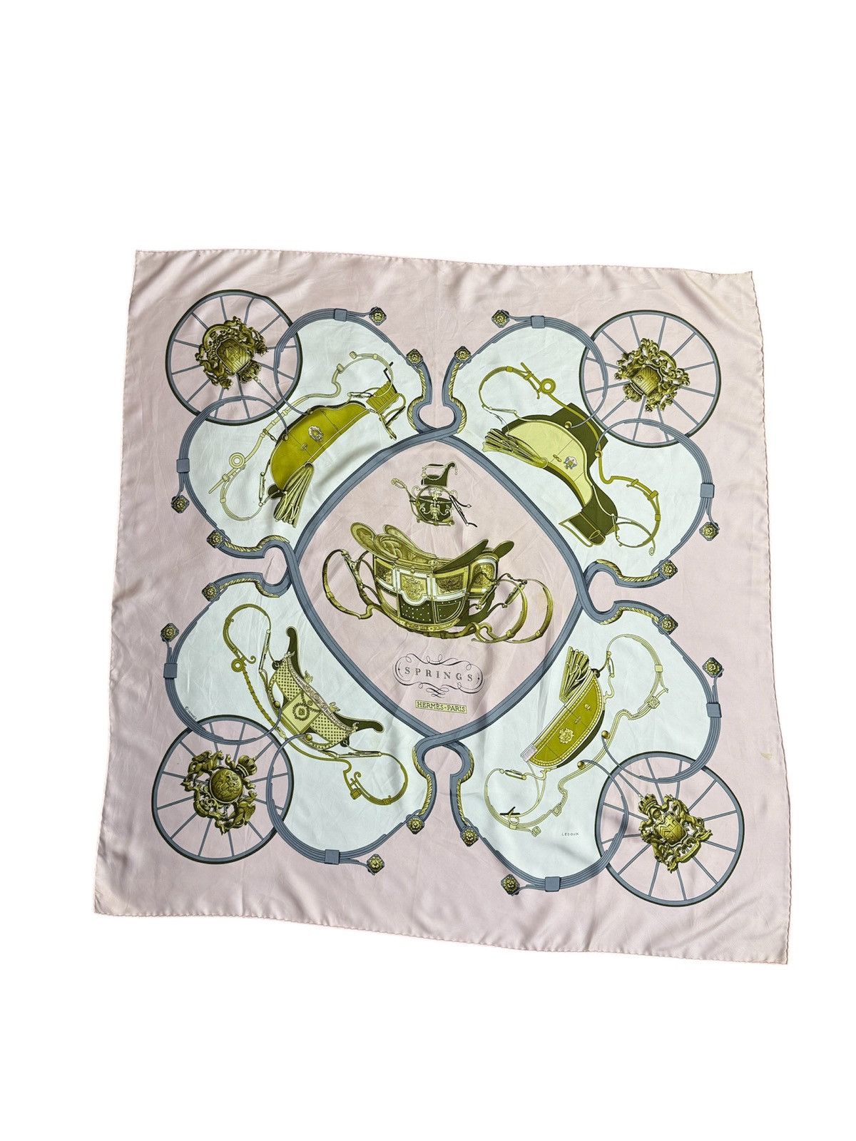 Hermes vintage Hermès Springs scarf designed by Philippe Ledoux Size ONE SIZE - 3 Thumbnail