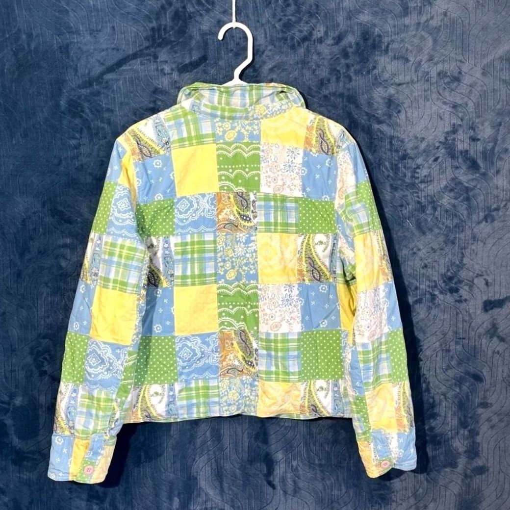 Nique VINTAGE Kate Hill Jacket Woman L Green Reversable Quilted Print Patchwork Unique Size L / US 10 / IT 46 - 4 Thumbnail