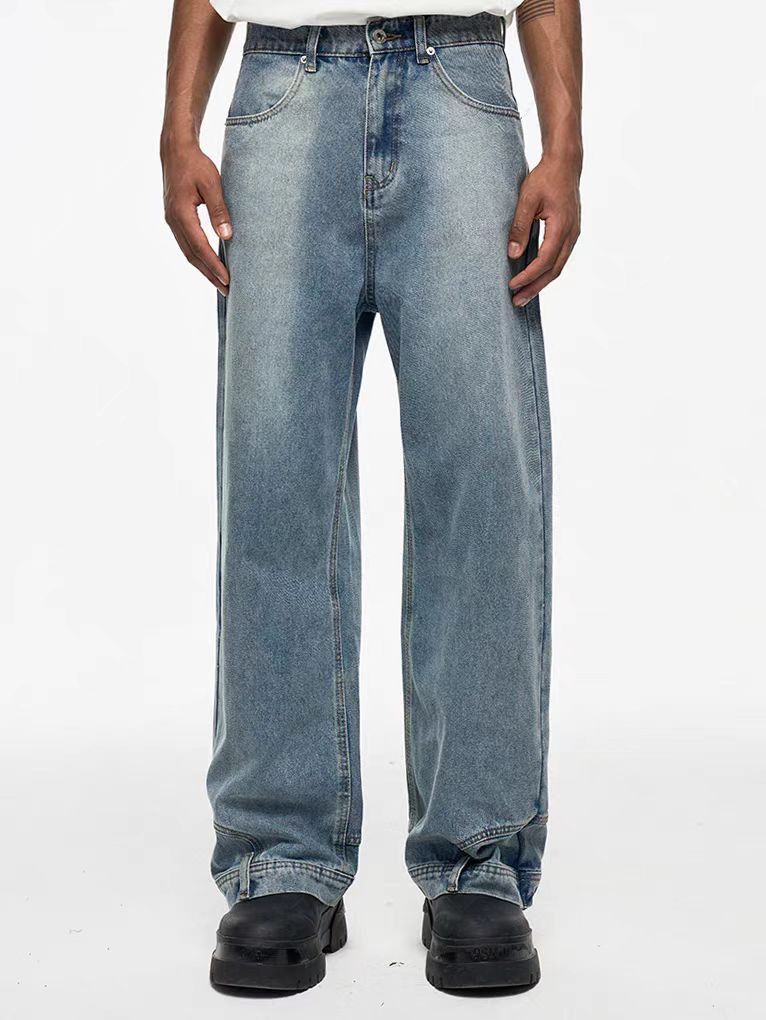 Japanese Brand × Jean High Street Washed and Aged Casual Loose Jeans Size US 34 / EU 50 - 1 Thumbnail