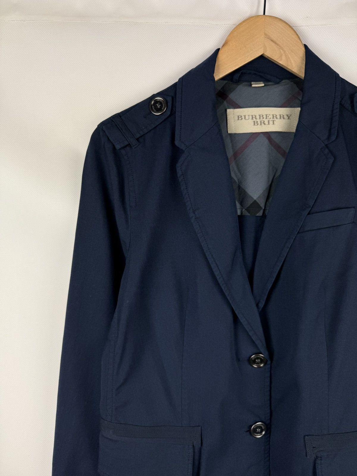 Burberry Burberry Brit Wool Half Lined Military Style Blazer Jacket Size XL / US 12-14 / IT 48-50 - 2 Thumbnail
