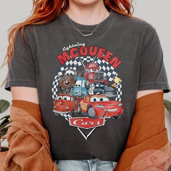 Disney NEW CARS DISNEY LIGHTNING MCQUEEN VINTAGE WASH GRAPHIC TEE L Size US L / EU 52-54 / 3 - 1 Thumbnail