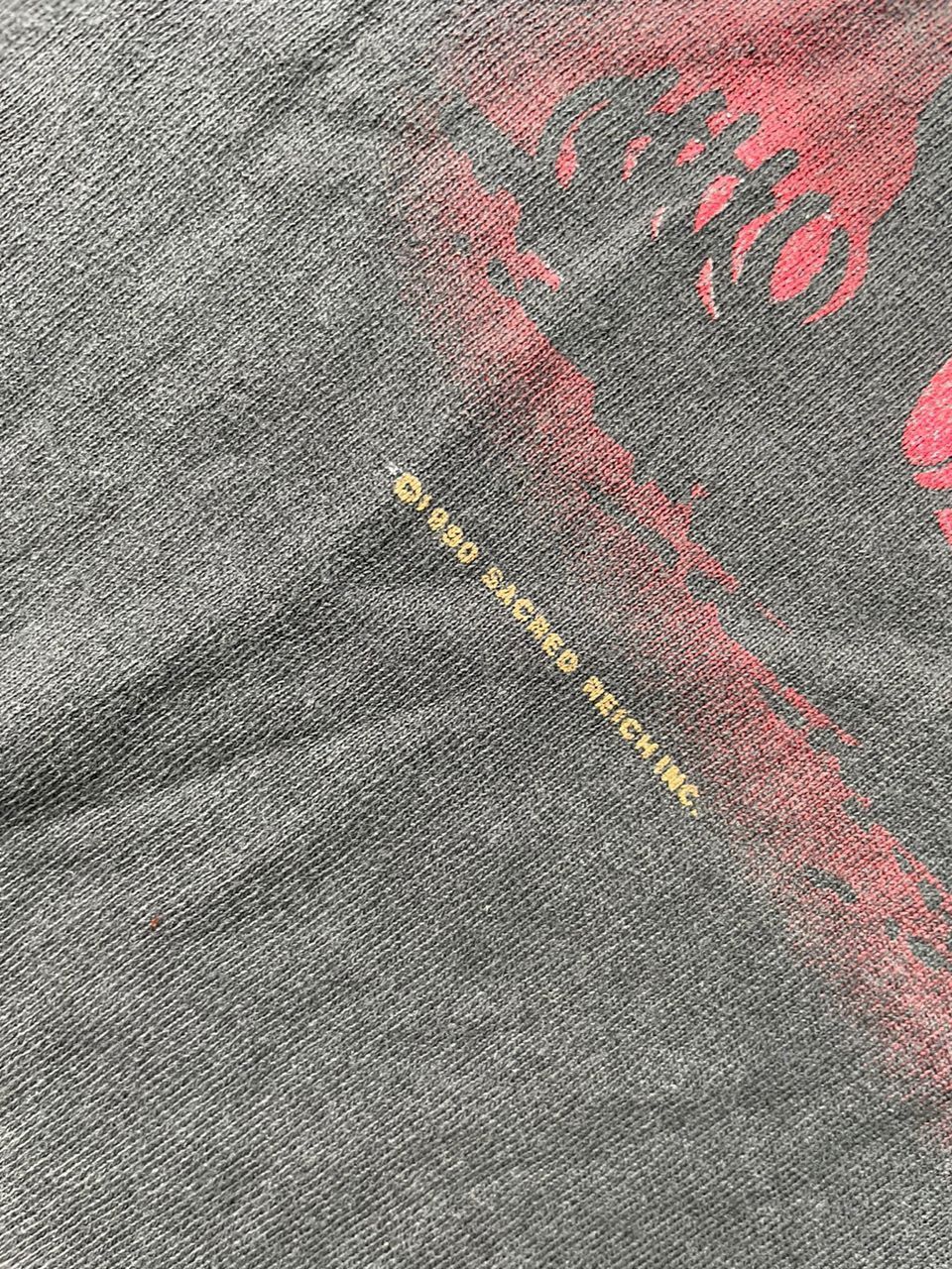 Band Tees Vintage 90s Sacred Reich World Tour Thrash Metal Band Tees Size US L / EU 52-54 / 3 - 7 Thumbnail