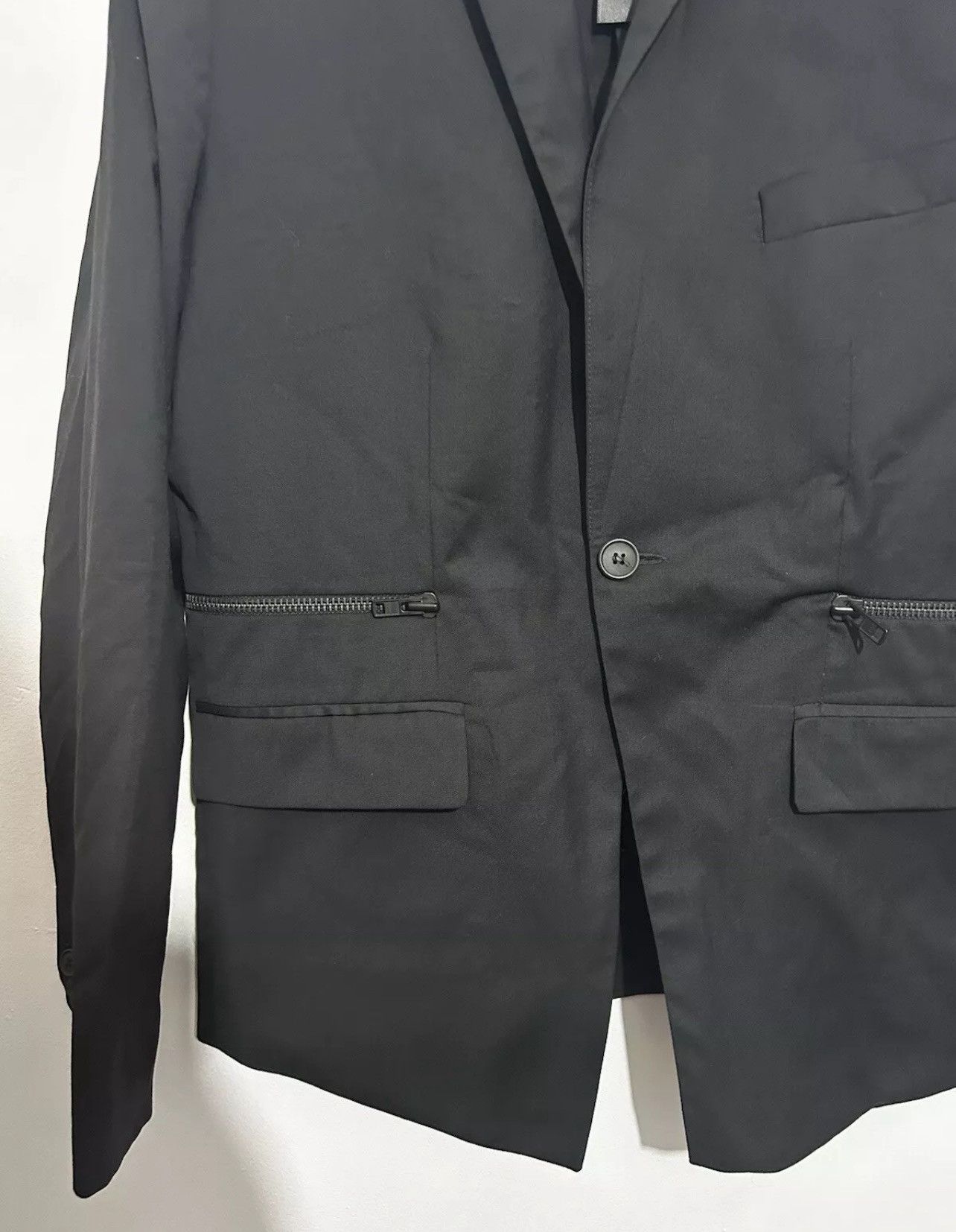 Concepts d'Odeur Mens Odeur Designer Black Blazer, Cool Wool, Size Large. Size 42R - 4 Thumbnail