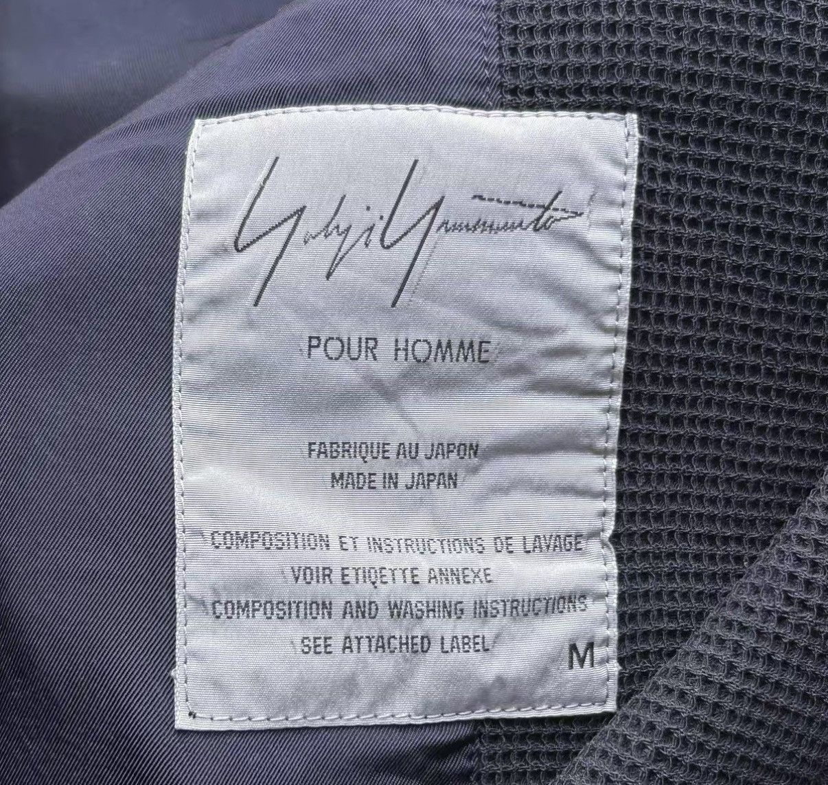 Yohji Yamamoto Yohji Yamamoto 95aw Blue & White Woven Collar Blazer K4 Size US M / EU 48-50 / 2 - 5 Thumbnail