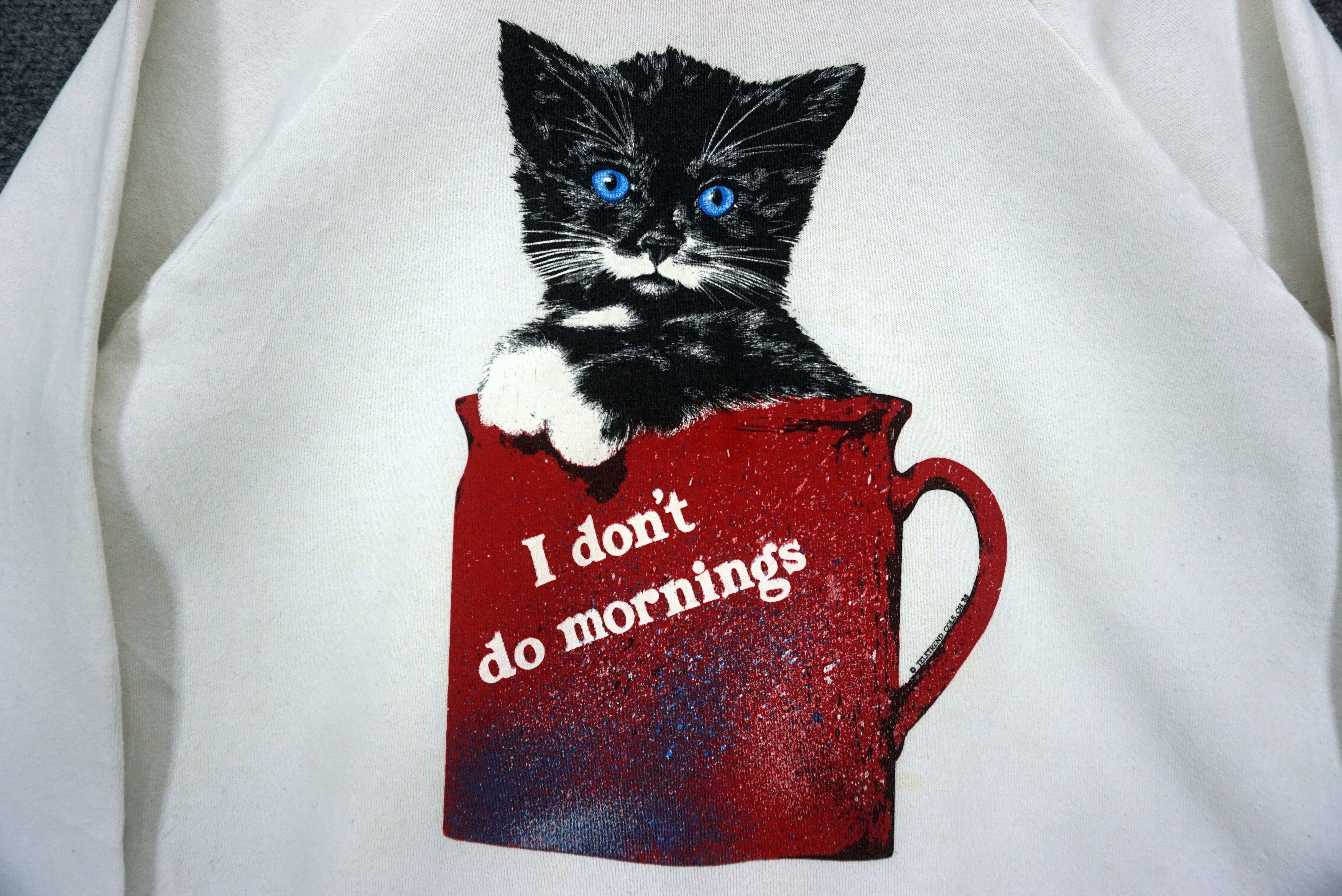Other Vintage Kitten in the Mug 1988 Teletrend Cols OH Pullover Size US L / EU 52-54 / 3 - 4 Thumbnail