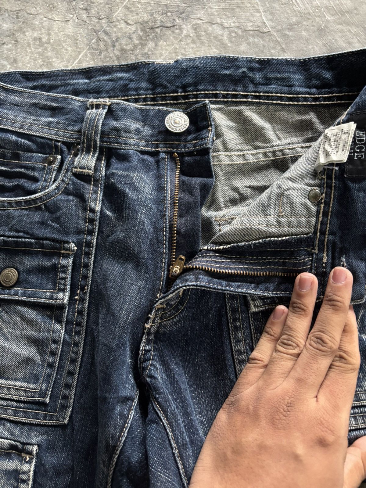 Hysteric Glamour FLARE EDGE RUPERT DISTRESSED JAPANESE DENIM MULTIPOCKET Size US 29 - 4 Thumbnail
