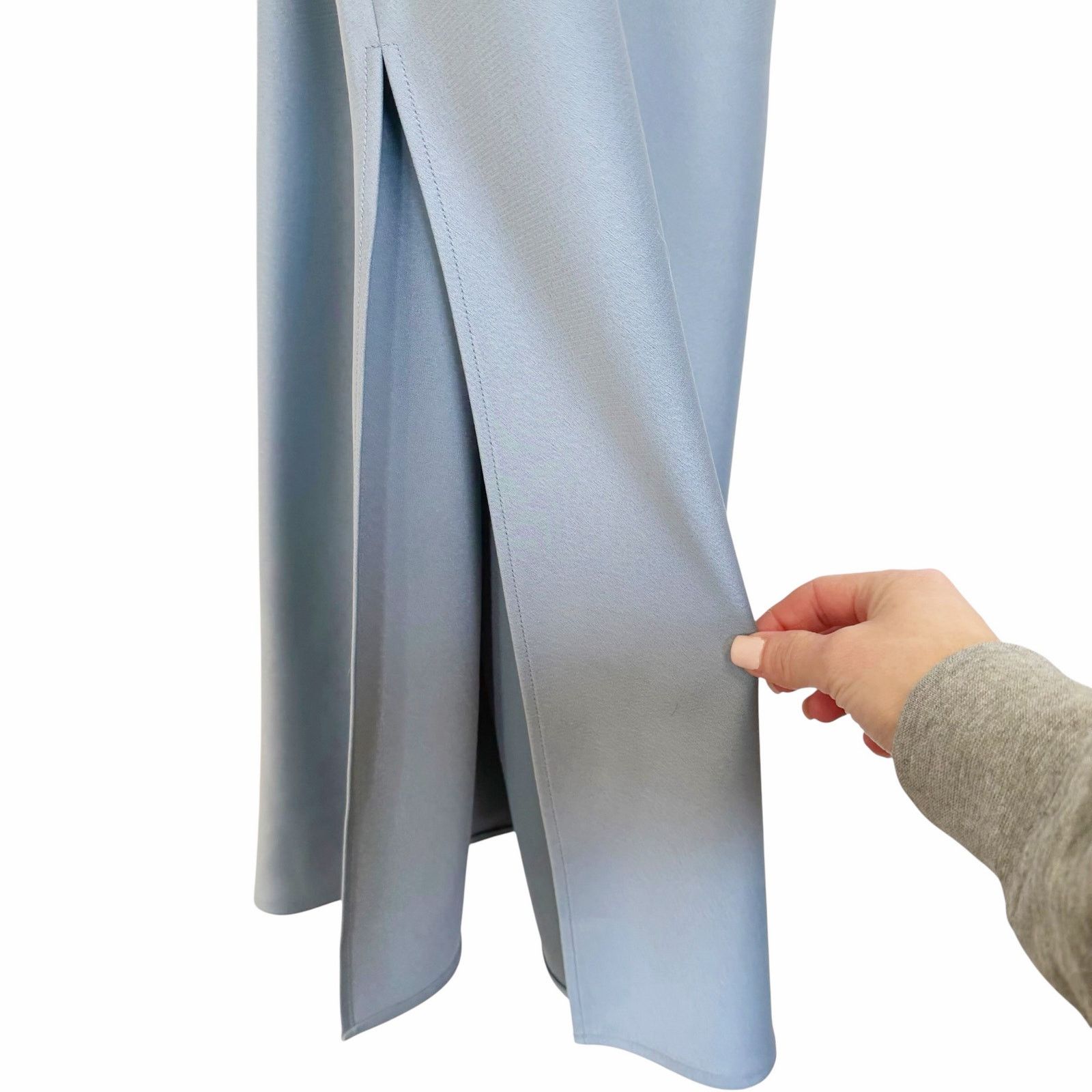 Other BHLDN Cali Blue Satin Cowl Neck Dress Sz 2 Size XS / US 0-2 / IT 36-38 - 3 Thumbnail