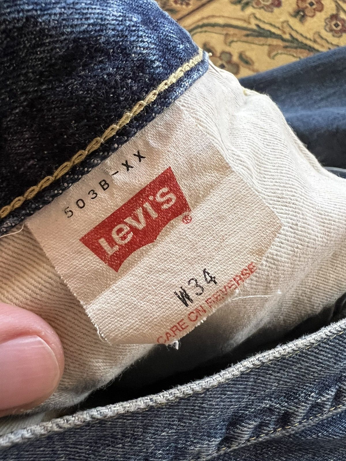 Levi's × Levi's Vintage Clothing VINTAGE LEVIS 503B BIG E SELVEDGE DISTRESSED JEANS Size US 32 / EU 48 - 19 Thumbnail