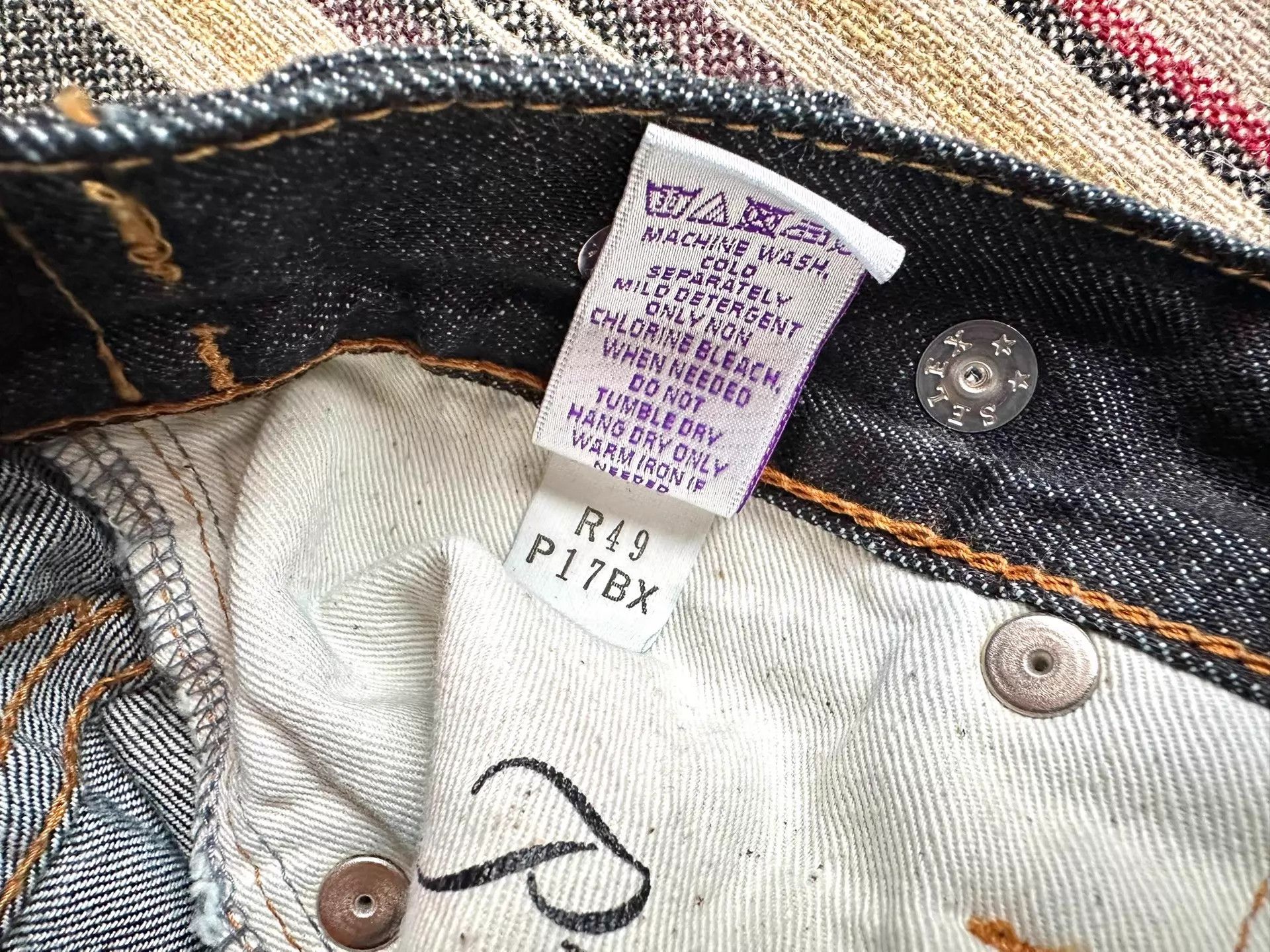 Prps Prps Purple R49P17BX Rinsed Raw Denim Jeans Japan Unisex 24 Size 24" / US 00 / IT 34 - 8 Thumbnail