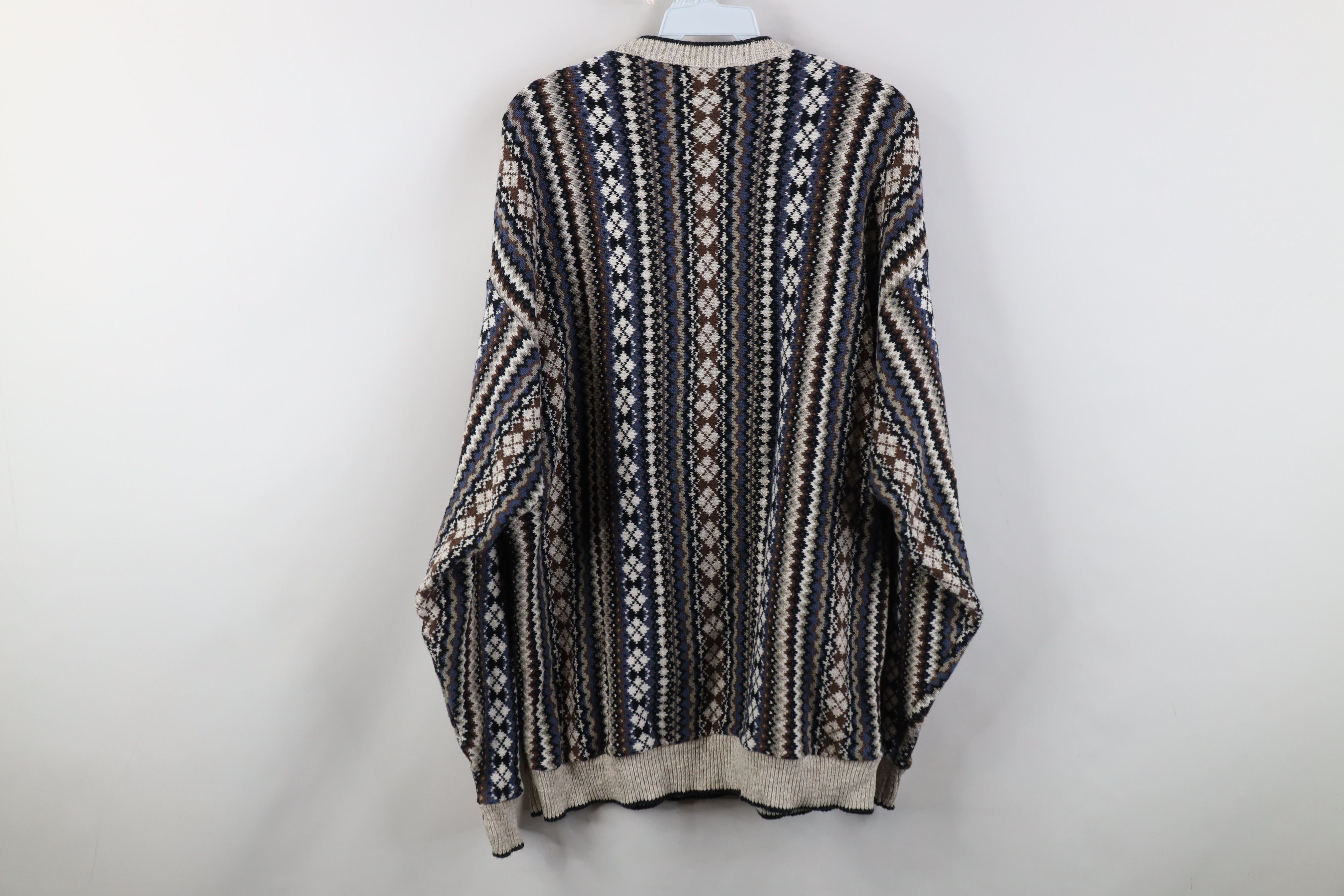 Vintage Vintage 90s Streetwear Fair Isle Knit Crewneck Sweater USA Size US XL / EU 56 / 4 - 8 Thumbnail