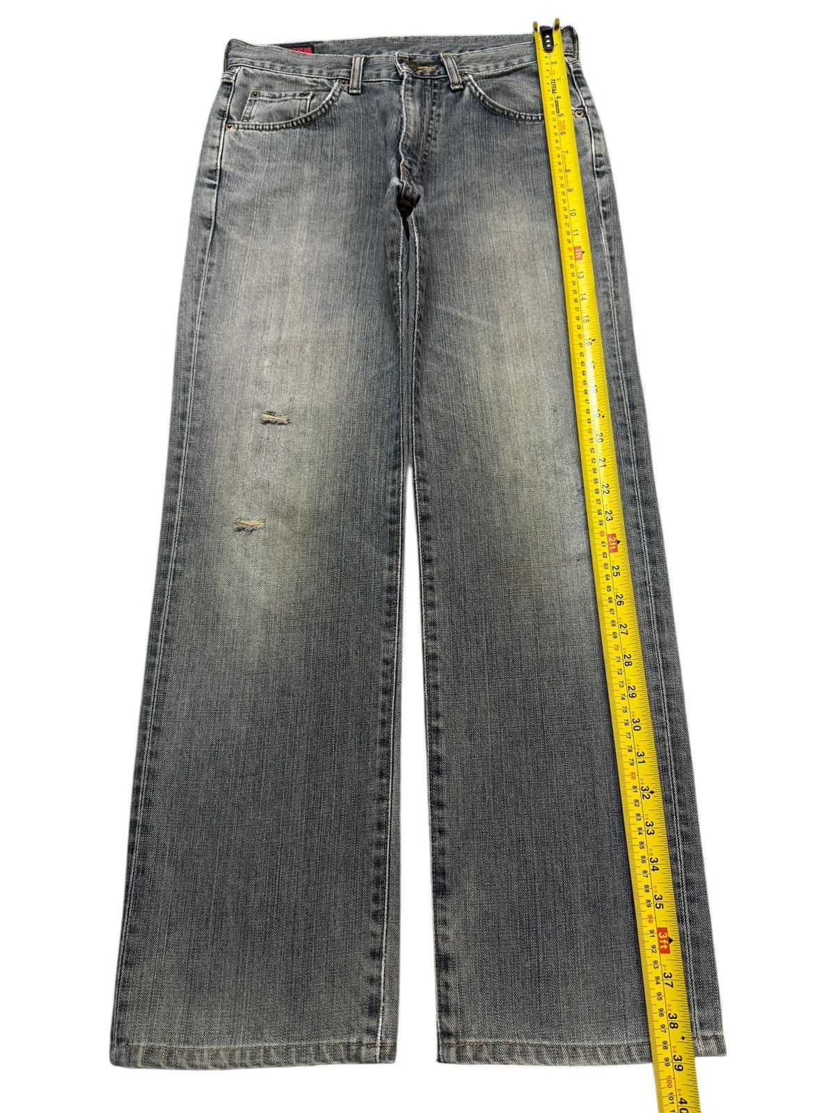 Edwin Vintage 90s Edwin 503zz Faded Wash Distress Straight Leg Size US 30 / EU 46 - 11 Thumbnail