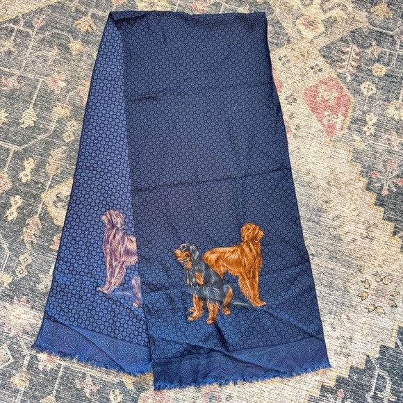 Other Vintage Italian Golden Retriever Dog Print Rectangular Silk Size ONE SIZE - 1 Thumbnail