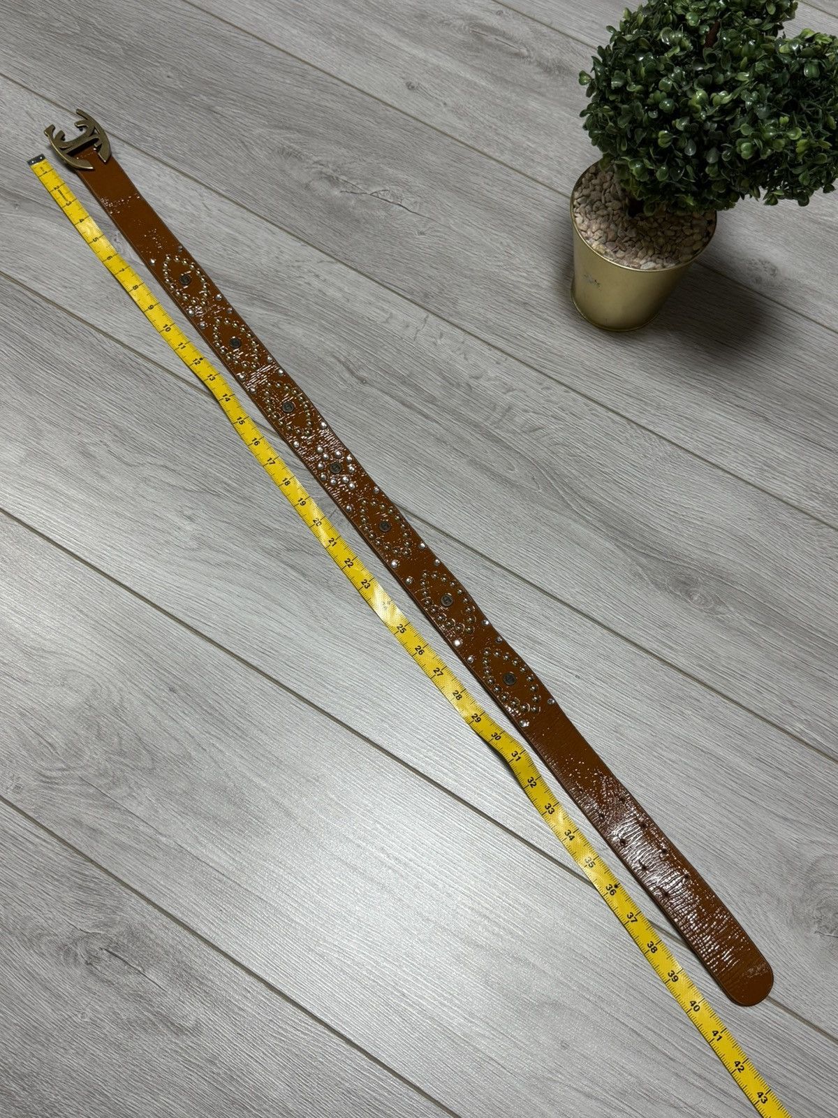 Just Cavalli Just Cavalli leather studded lacquered belt vintage eb0 Size ONE SIZE - 4 Thumbnail