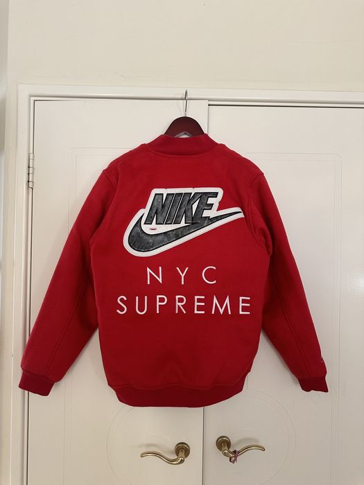 Supreme nike varsity clearance jacket